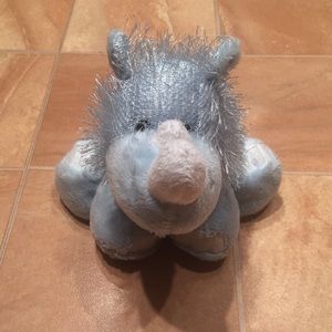 Webkinz Ganz Blue Rhino Long Hair HM196 Plush Stuffed Animal Toy
